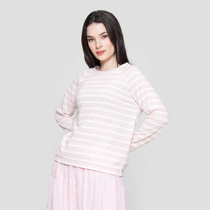 Connexion Raglan Garis Kaos Wanita