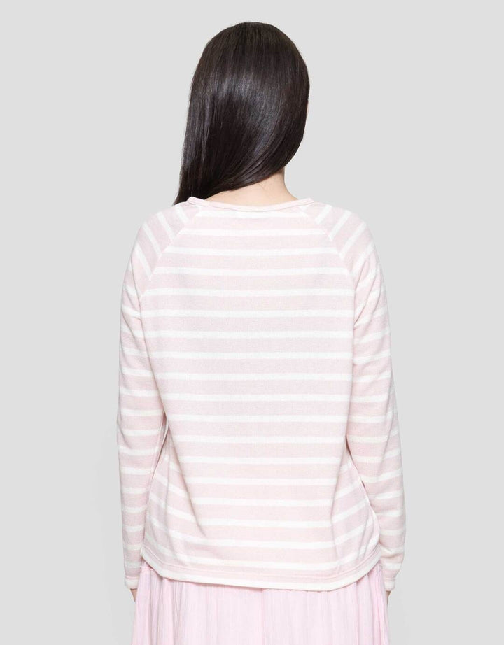 Connexion Raglan Garis Kaos Wanita