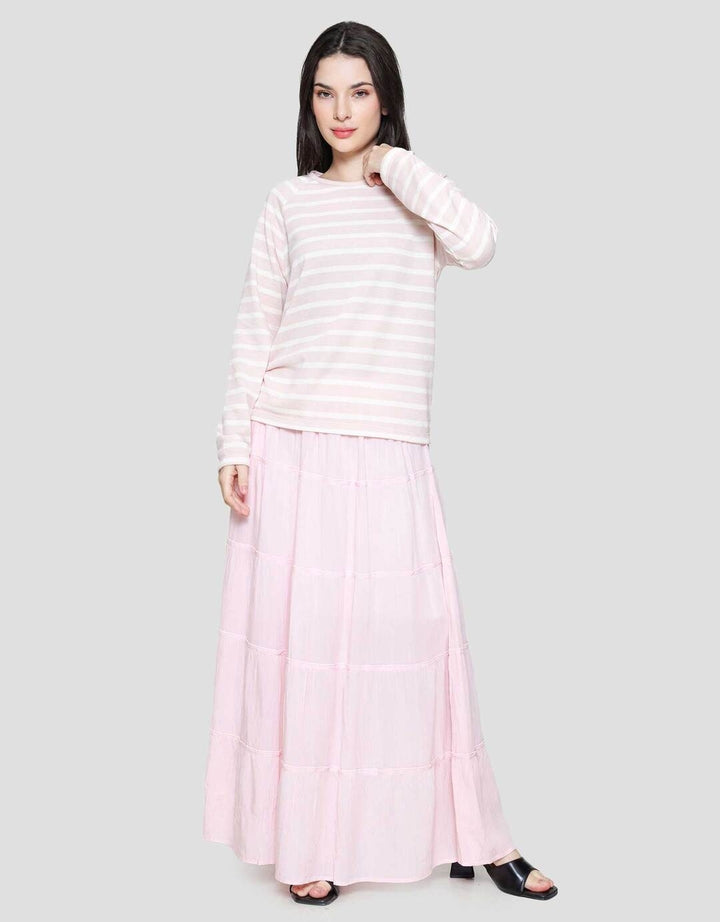 Connexion Raglan Garis Kaos Wanita