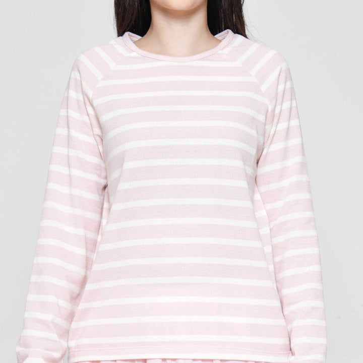 Connexion Raglan Garis Kaos Wanita