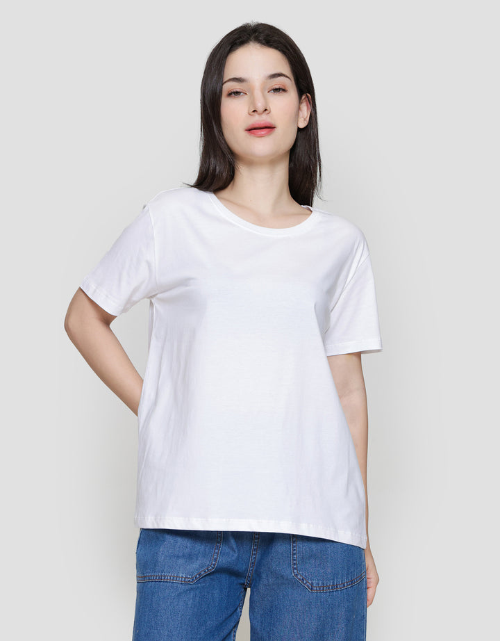 Connexion Knit Enzyme Basic Kaos Lengan Pendek Wanita