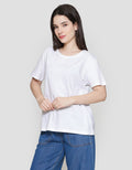 Connexion Knit Enzyme Basic Kaos Lengan Pendek Wanita