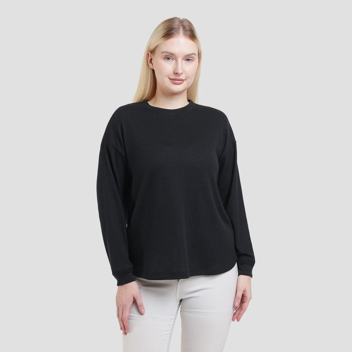 Connexion Waffle Text Kaos Wanita