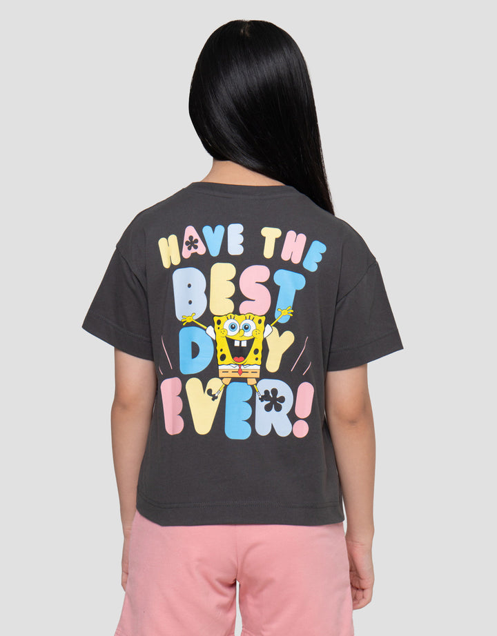 Character Spongebob Best Day Ever Kaos Anak Perempuan