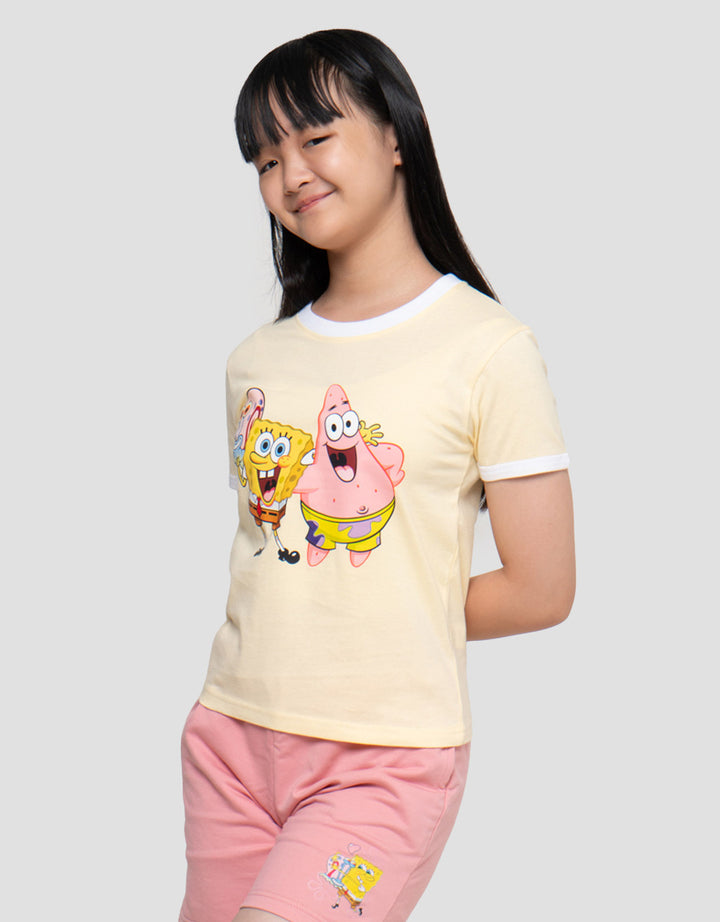 Character Spongebob Pattrick Kaos Anak Perempuan