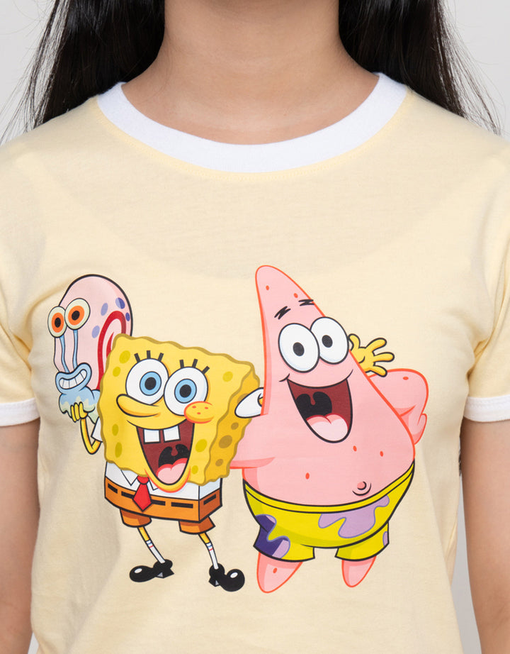 Character Spongebob Pattrick Kaos Anak Perempuan
