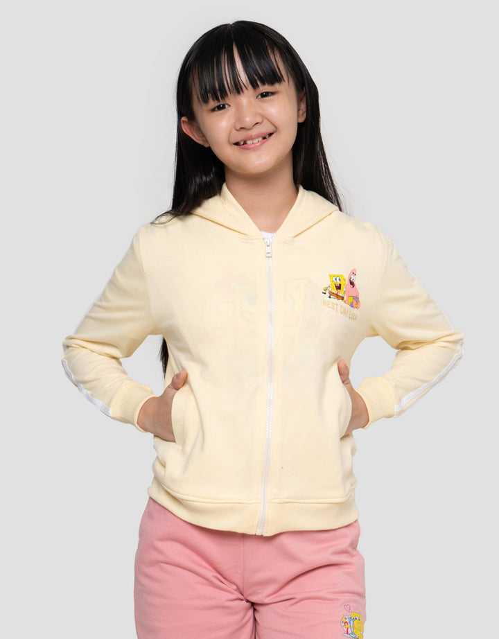 Character Spongebob Jaket Hoodie Anak Perempuan