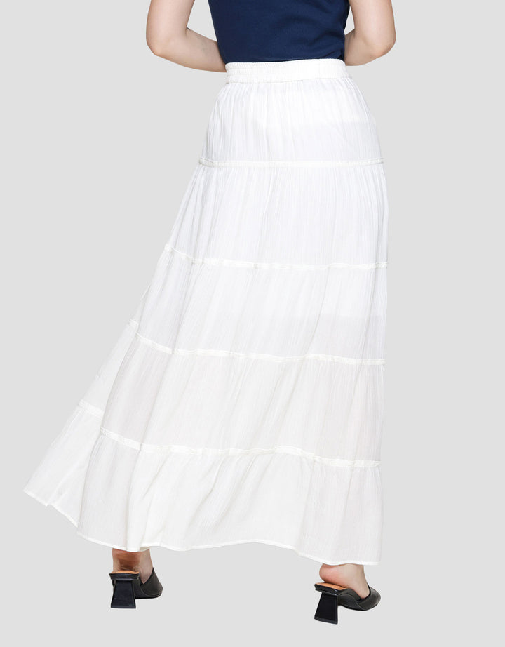 Nevada Tier Rayon Crinckle Rok Maxi Wanita