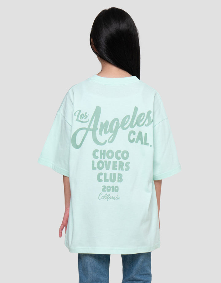 Nevada Sablon Los Angeles Kaos Oversize Anak Perempuan
