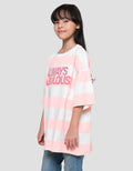 Nevada Stripe Always Fabulous Kaos Oversize Anak Perempuan