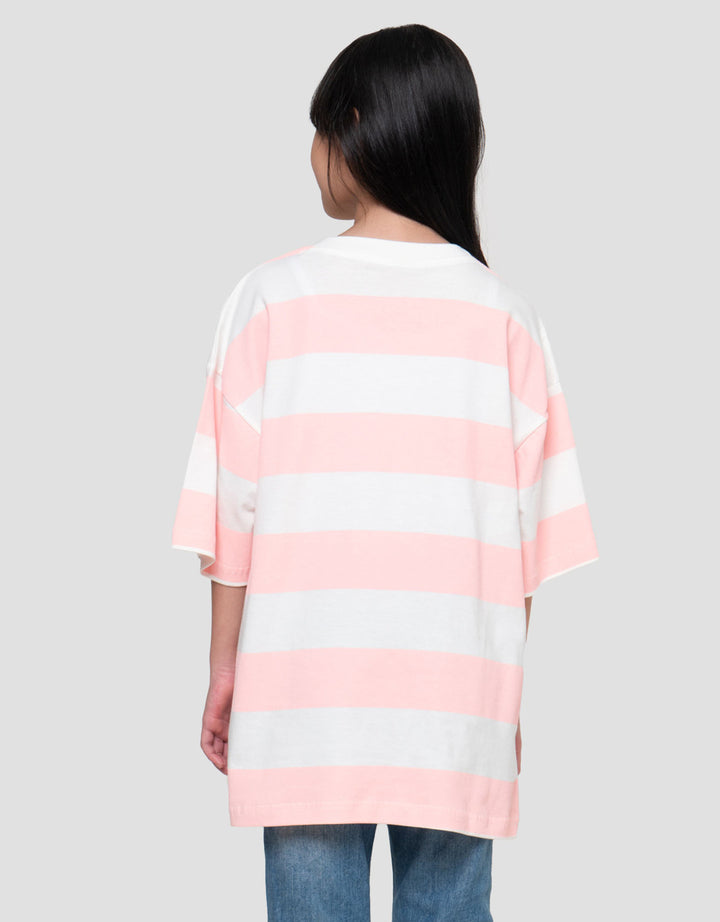 Nevada Stripe Always Fabulous Kaos Oversize Anak Perempuan