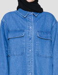 Annisa Double Pocket Kemeja Denim Wanita