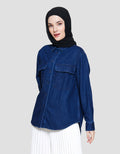 Annisa Double Pocket Kemeja Denim Wanita