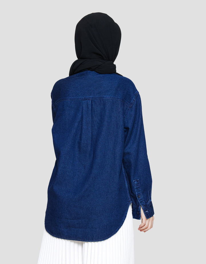 Annisa Double Pocket Kemeja Denim Wanita