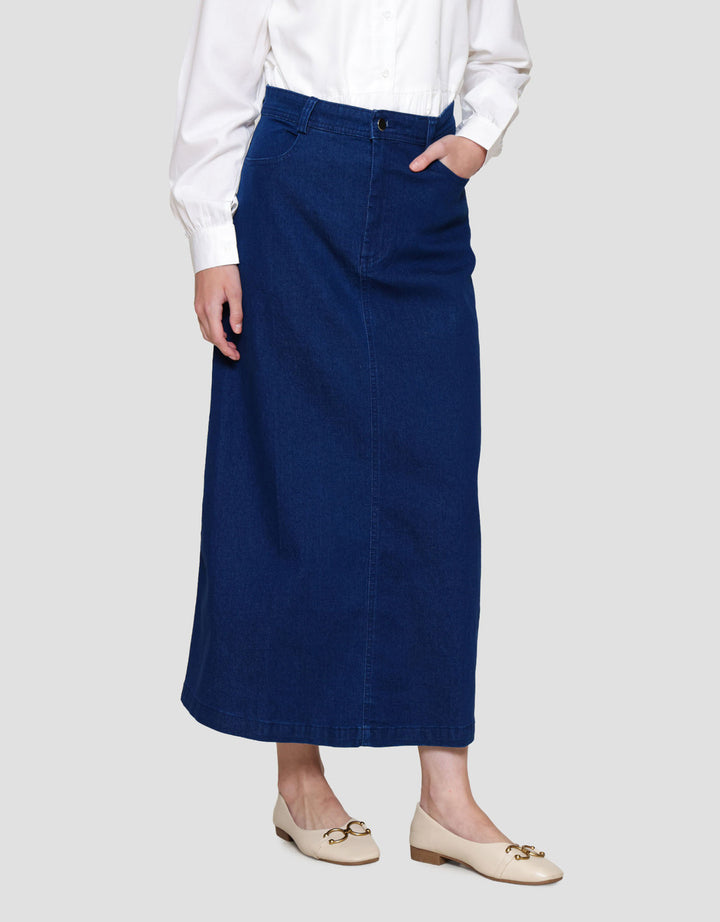 Annisa Straight Rok Maxi Denim Wanita
