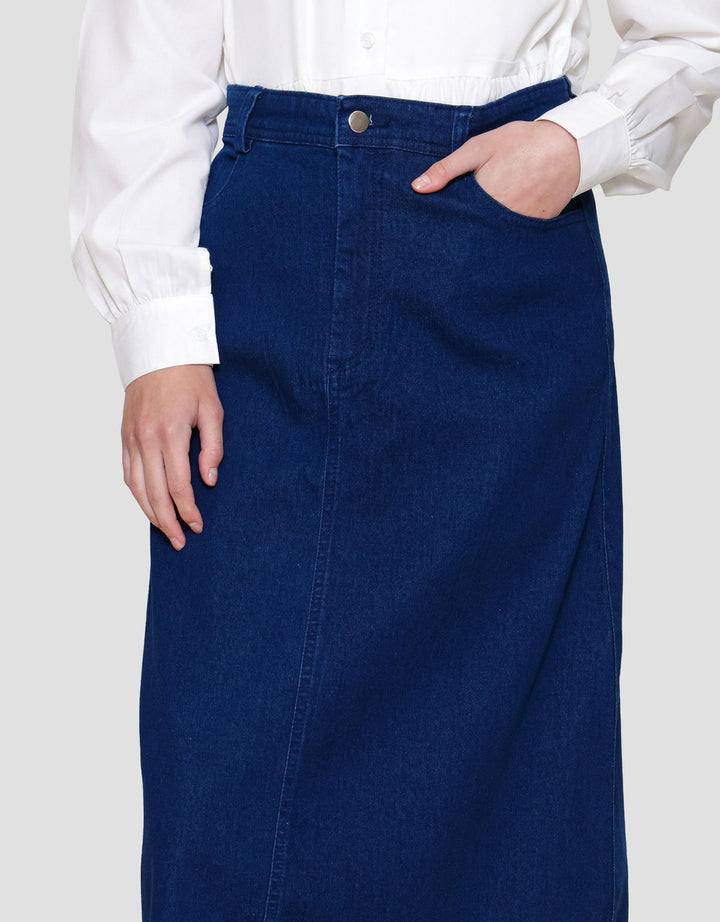 Annisa Straight Rok Maxi Denim Wanita