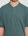 Nevada Solid Color Kaos Henley Anak Laki-laki