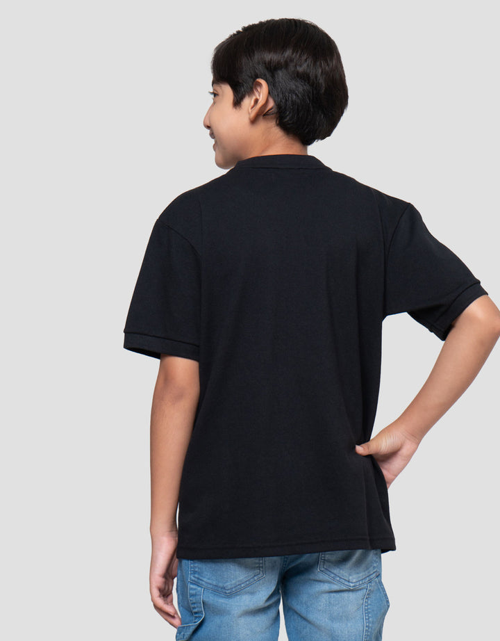 Nevada Solid Color Kaos Henley Anak Laki-laki