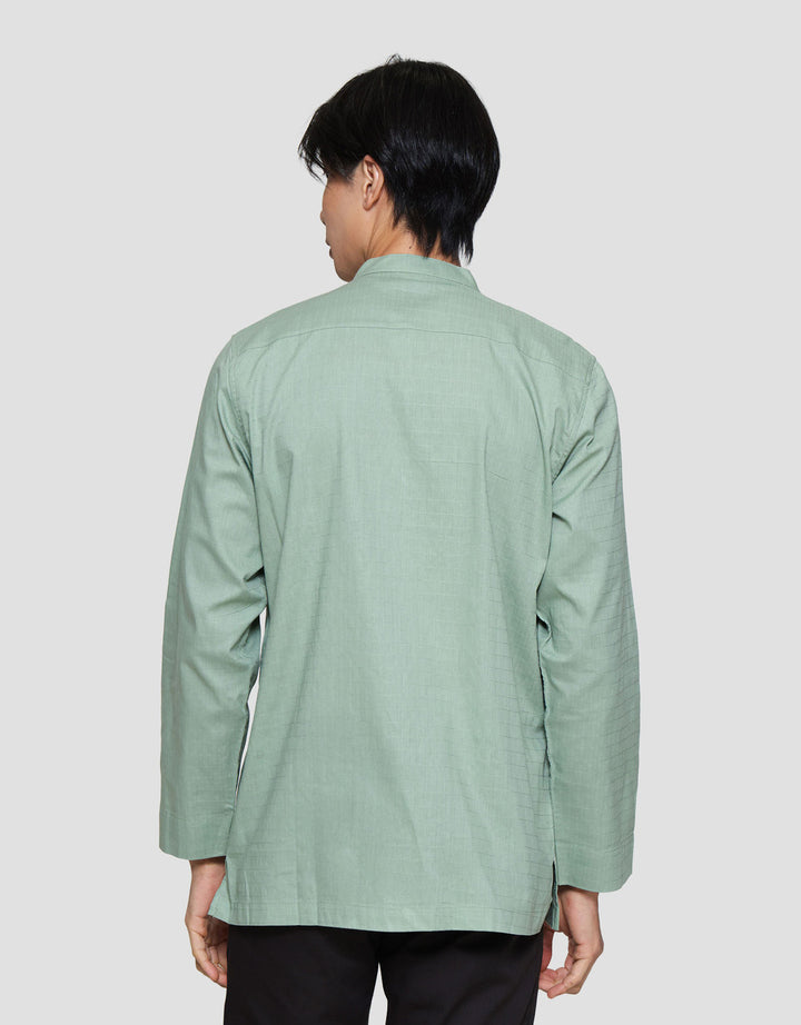 Cole Solid Texture Square W/ Pocket Baju Koko Pria