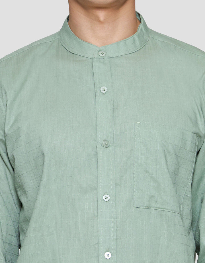 Cole Solid Texture Square W/ Pocket Baju Koko Pria