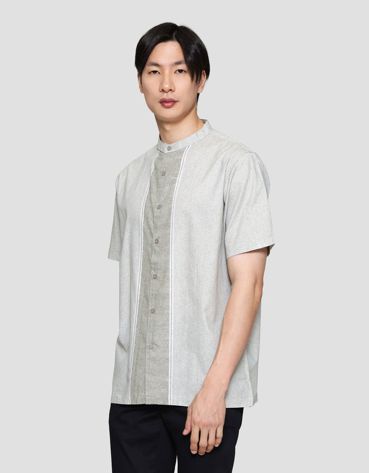 Cole Print Print Vertical Kemuning Baju Koko Pria