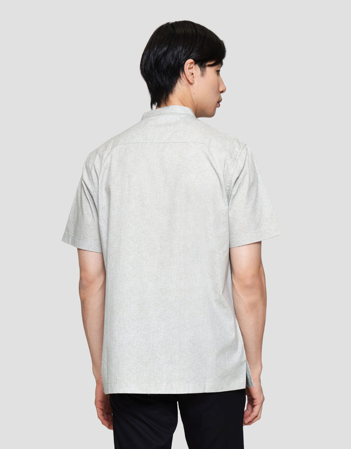 Cole Print Print Vertical Kemuning Baju Koko Pria