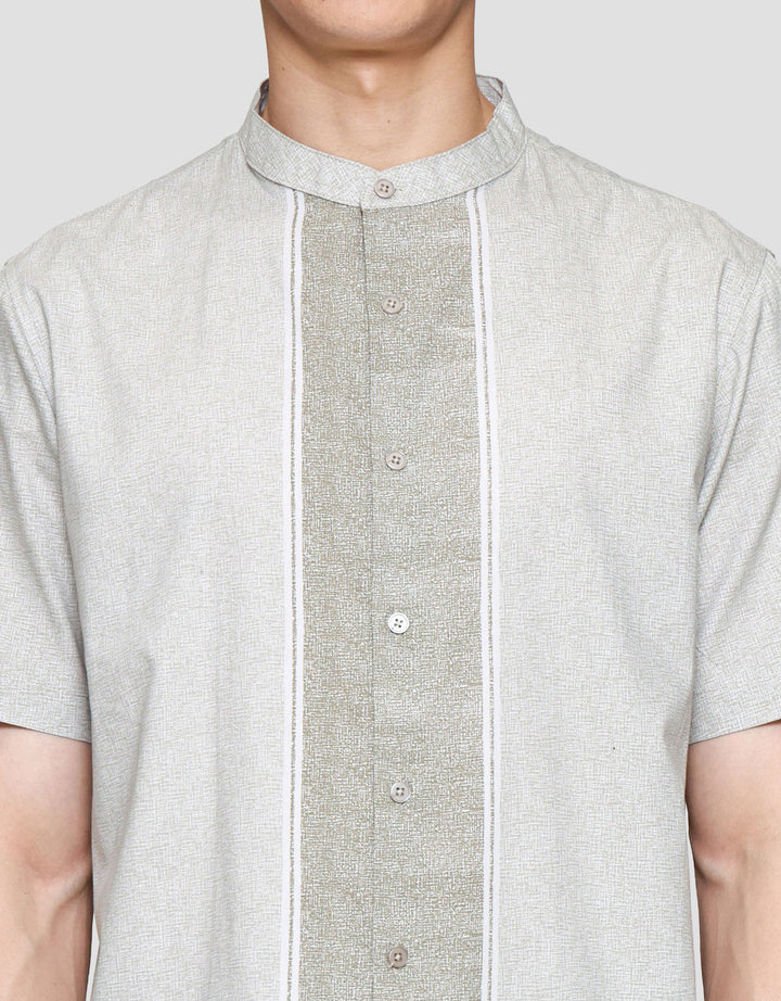 Cole Print Print Vertical Kemuning Baju Koko Pria