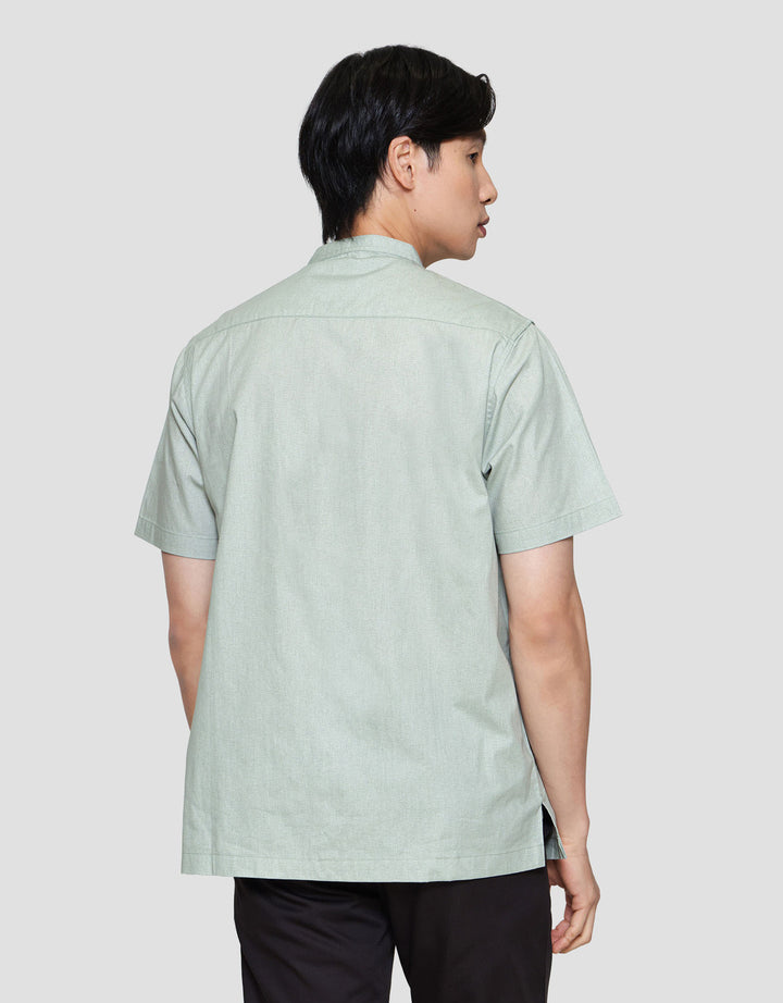 Cole Print Print Vertical Kemuning Baju Koko Pria