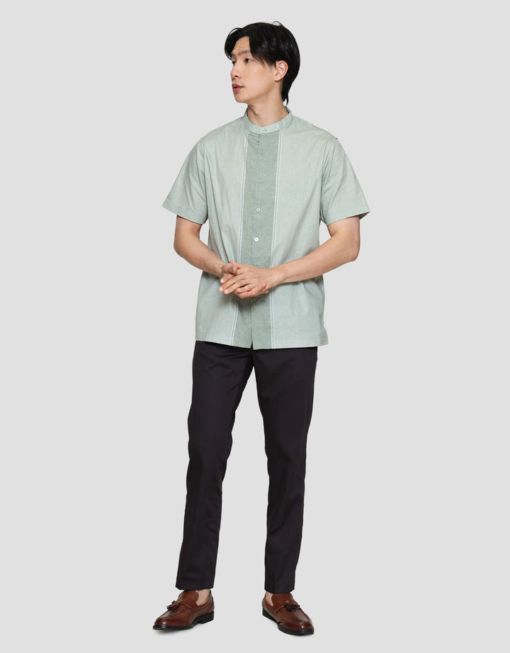 Cole Print Print Vertical Kemuning Baju Koko Pria