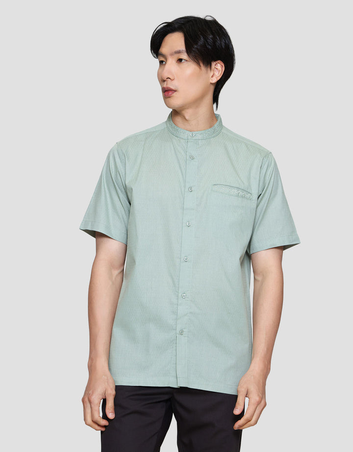 Cole Bordir Dobby Embro W/ Pocket Baju Koko Pria