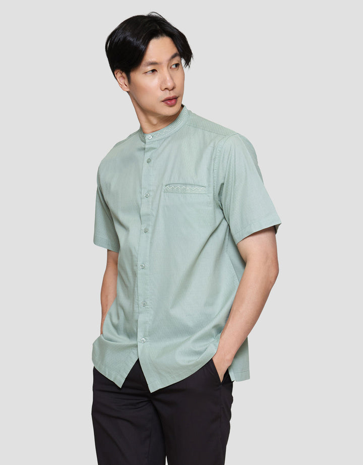 Cole Bordir Dobby Embro W/ Pocket Baju Koko Pria