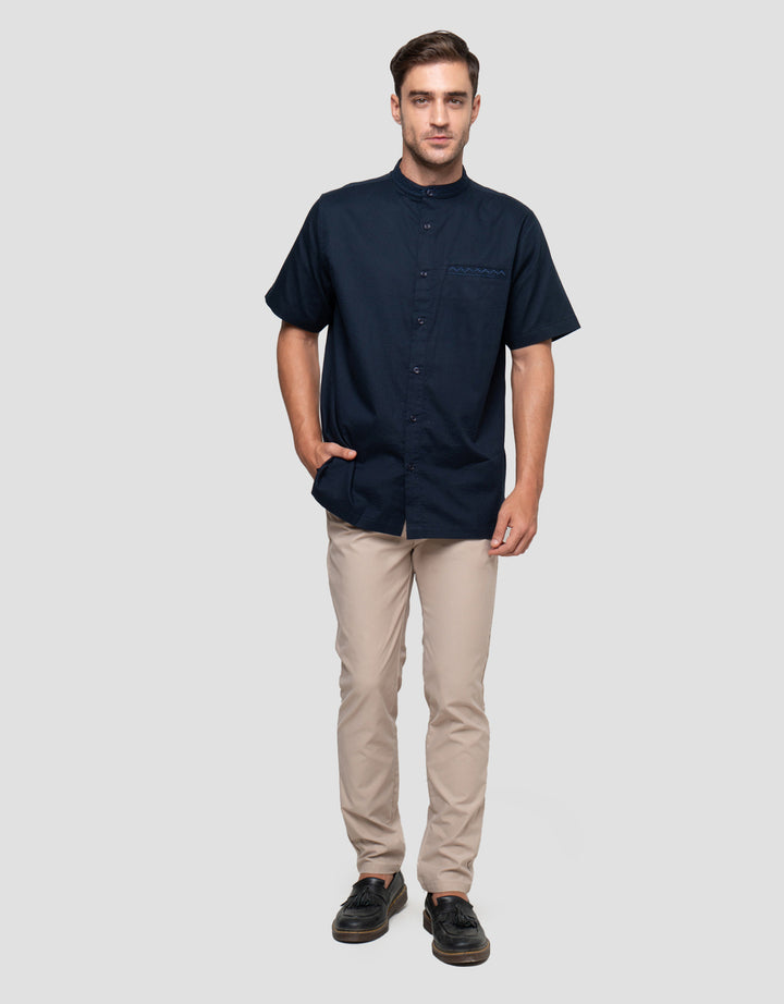 Cole Bordir Dobby Embro W/ Pocket Baju Koko Pria