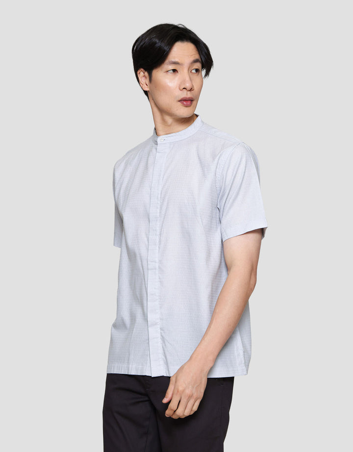 Cole Solid Texture Running Stich Baju Koko Pria