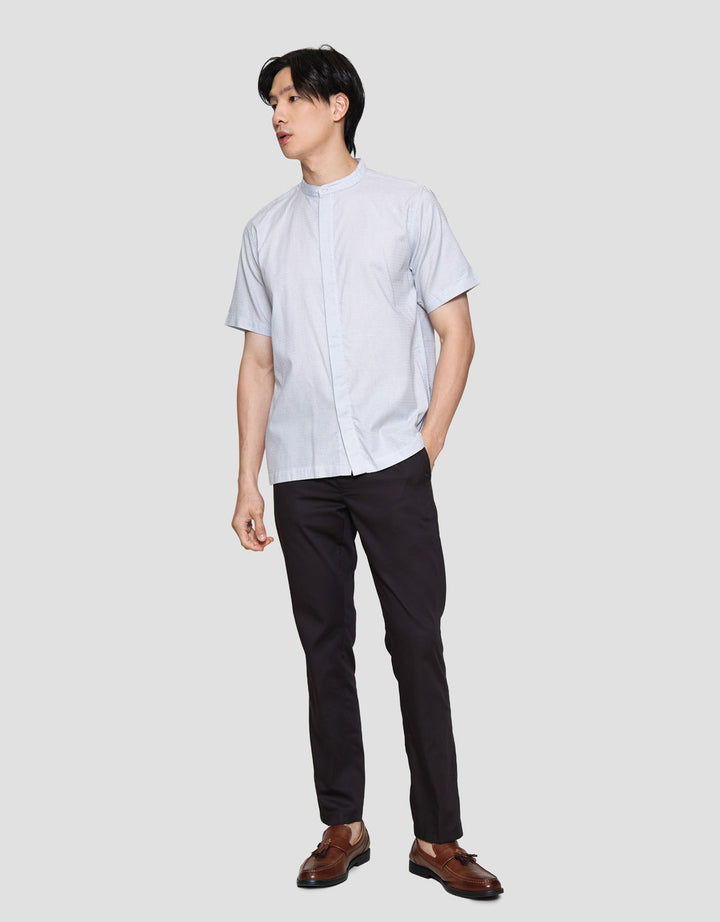 Cole Solid Texture Running Stich Baju Koko Pria