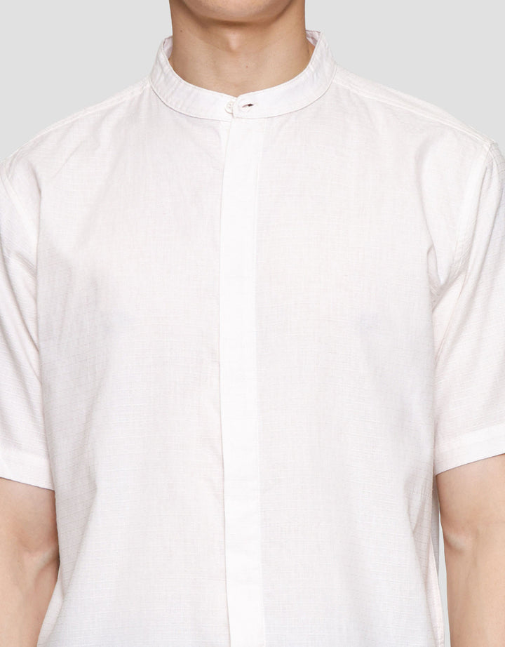 Cole Solid Texture Running Stich Baju Koko Pria