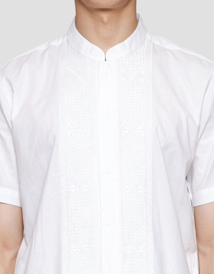 Cole Bordir Traditional Embro Vertical Tonal Baju Koko Pria