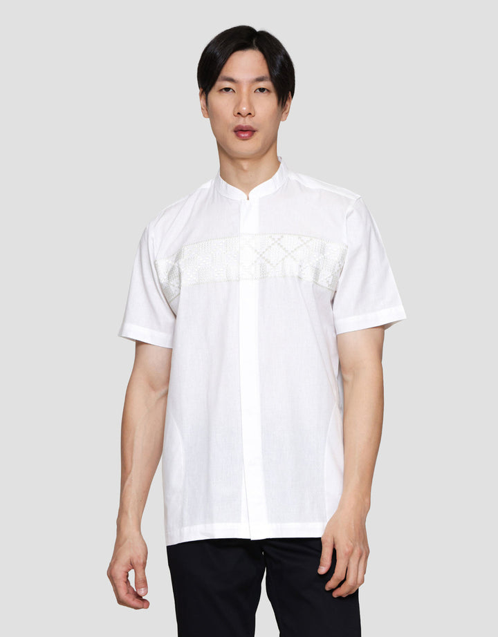 Cole Bordir Traditional Embro Vertical Tonal Baju Koko Pria