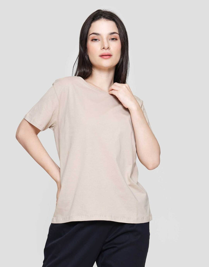 Connexion Knit Enzyme Basic Kaos Lengan Pendek Wanita