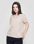 Connexion Knit Enzyme Basic Kaos Lengan Pendek Wanita