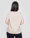 Connexion Knit Enzyme Basic Kaos Lengan Pendek Wanita