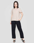 Connexion Knit Enzyme Basic Kaos Lengan Pendek Wanita
