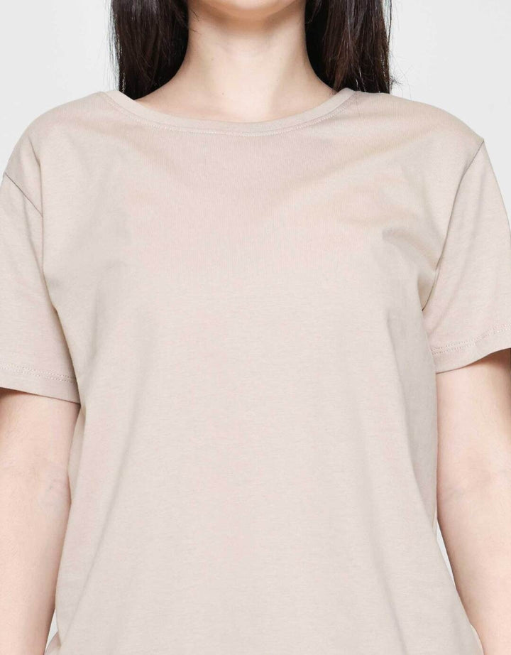 Connexion Knit Enzyme Basic Kaos Lengan Pendek Wanita