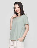 Connexion Knit Enzyme Basic Kaos Lengan Pendek Wanita