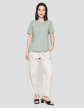 Connexion Knit Enzyme Basic Kaos Lengan Pendek Wanita