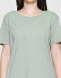 Connexion Knit Enzyme Basic Kaos Lengan Pendek Wanita
