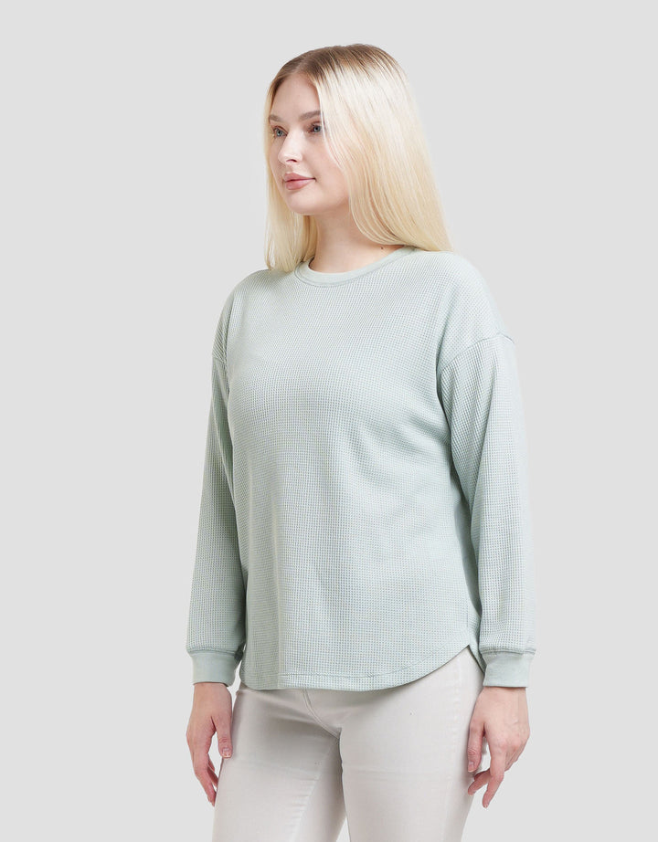 Connexion Waffle Kaos Lengan Panjang Wanita