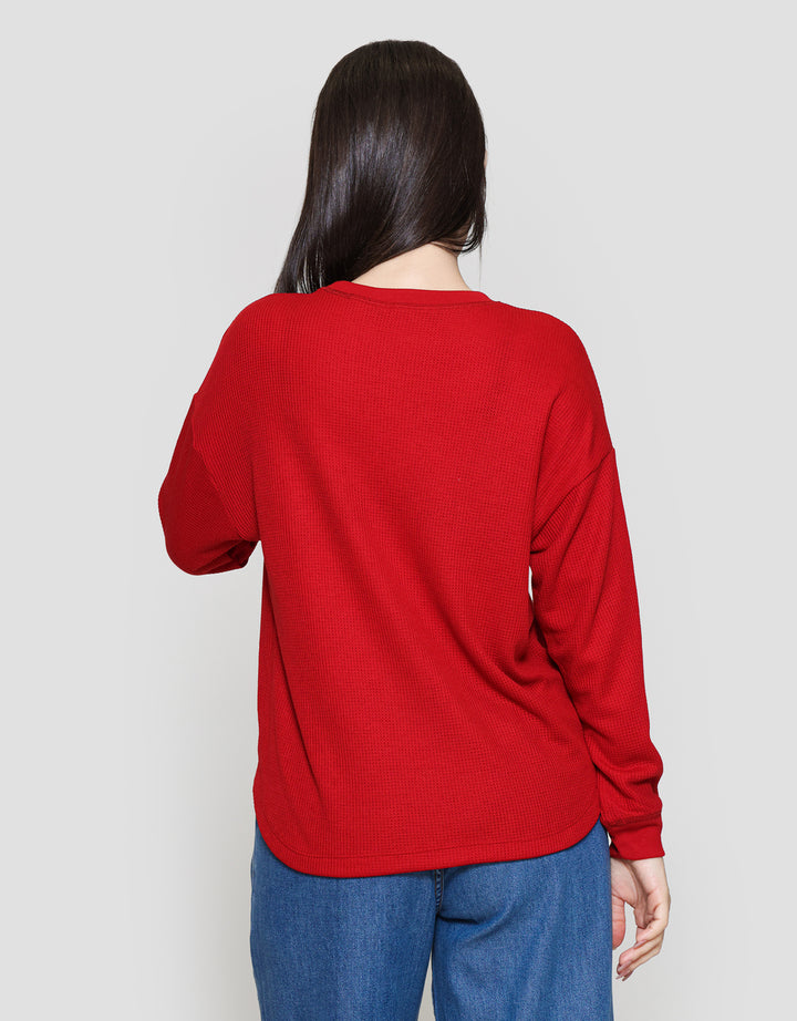 Connexion Waffle Text Kaos Wanita