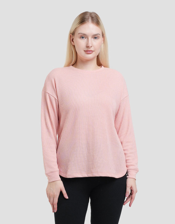 Connexion Waffle Kaos Lengan Panjang Wanita
