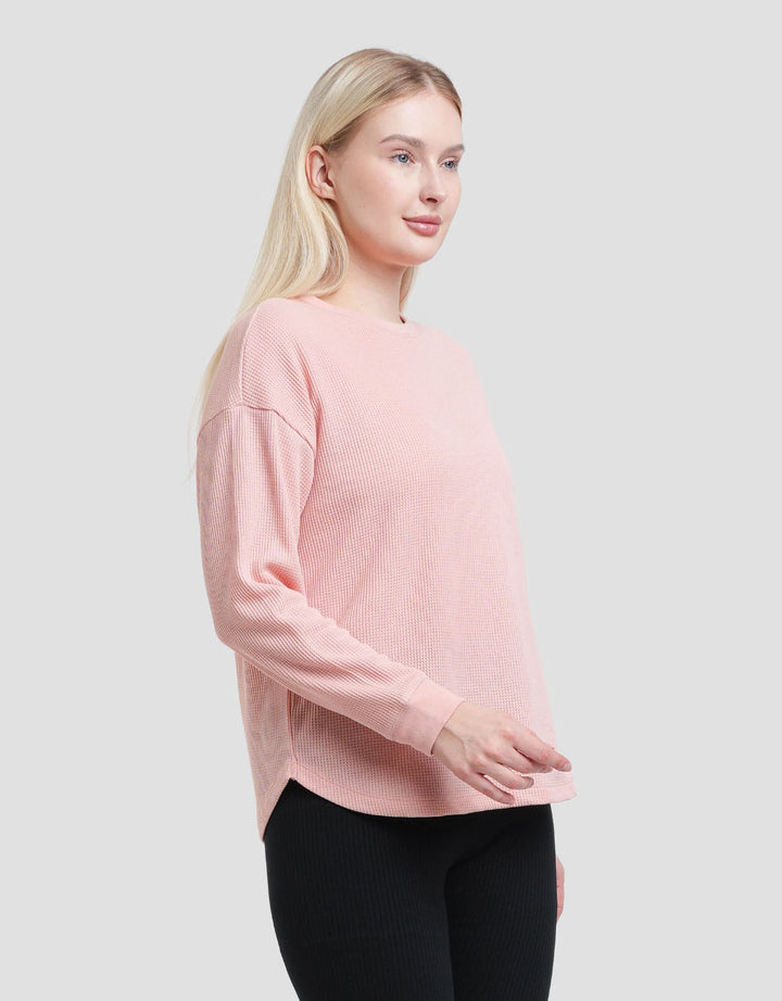 Connexion Waffle Kaos Lengan Panjang Wanita