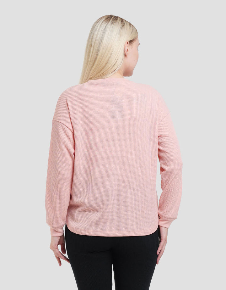 Connexion Waffle Kaos Lengan Panjang Wanita